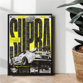 Toyota Supra 1993-2002 illustration poster - wall art